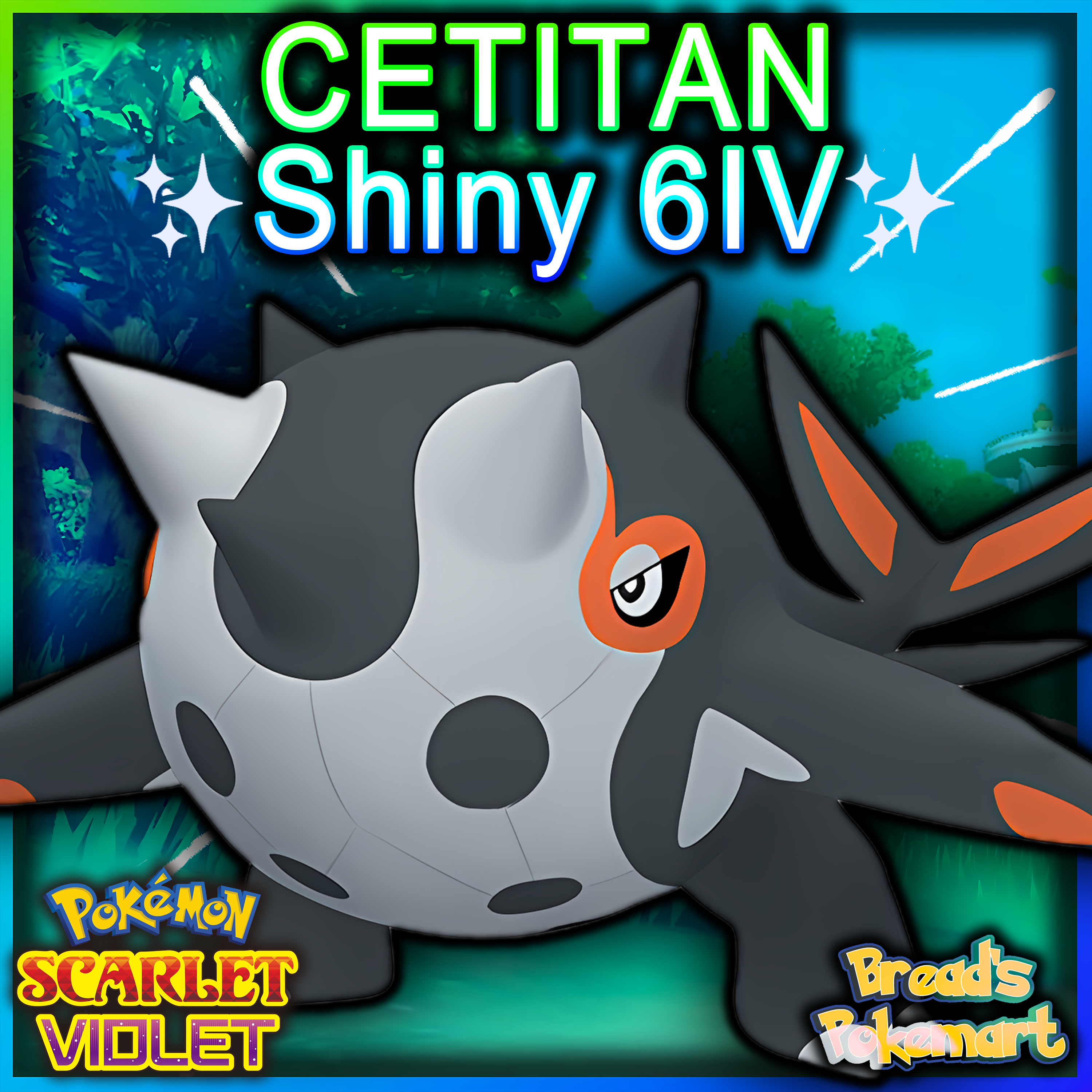 Shiny 6IV Cetitan - Battle Ready + EVs - lv100 Bread's Pokemart Shiny 6IV Cetitan - Battle Ready + EVs - lv100 Bread's Pokemart
