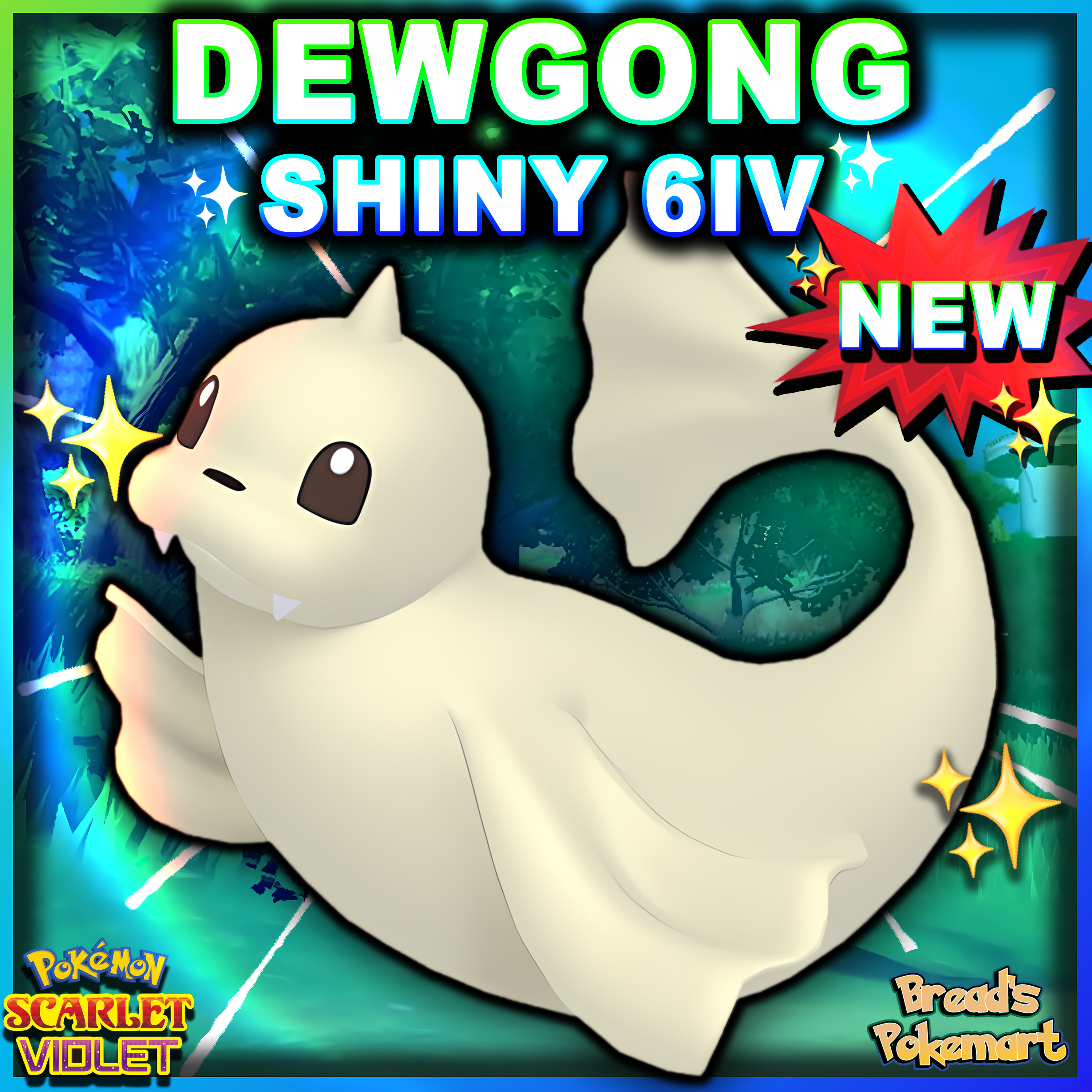 dewgong pokemon card Shiny 6IV Dewgong - Battle Ready + EVs
