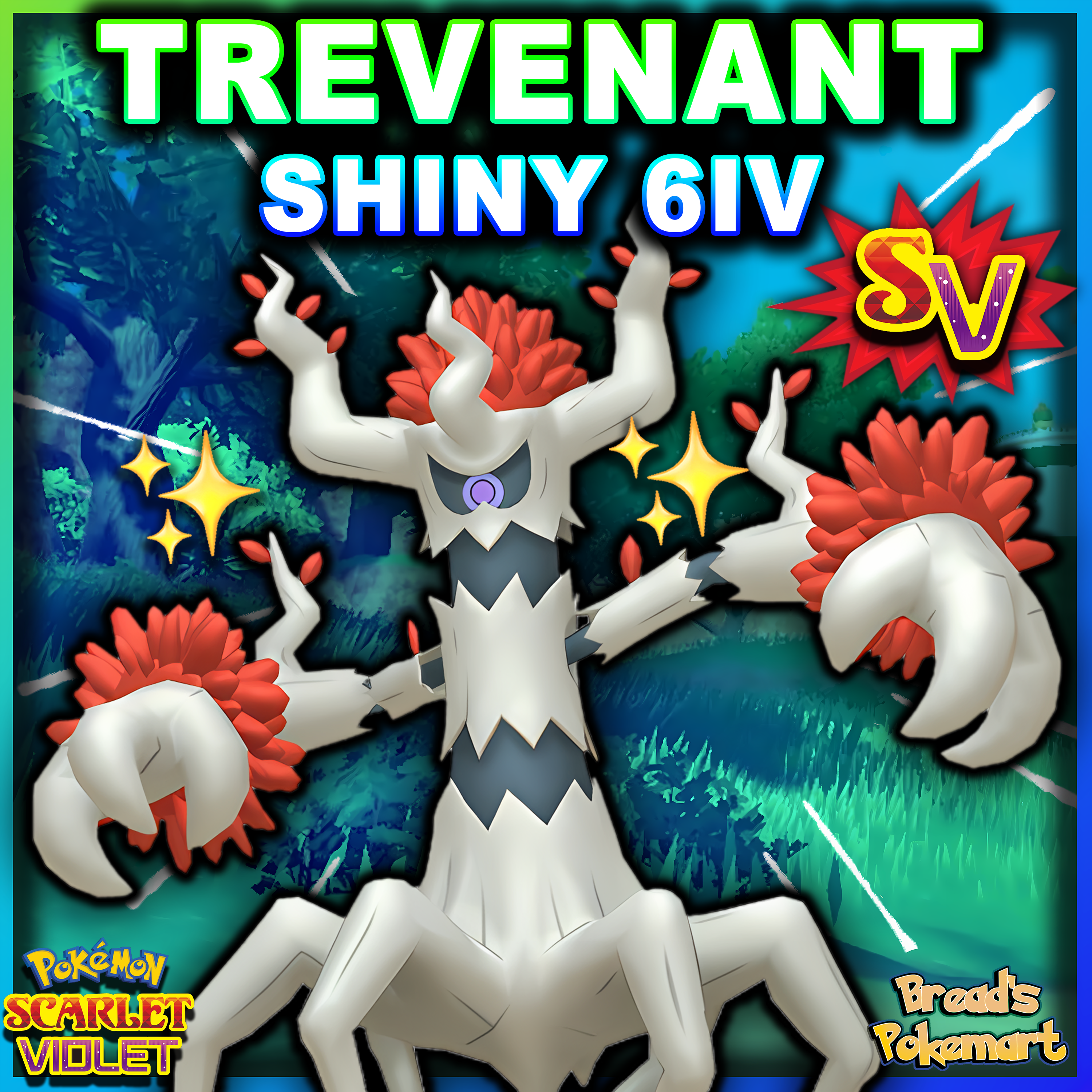 Shiny 6IV Trevenant - Battle Ready + EVs
