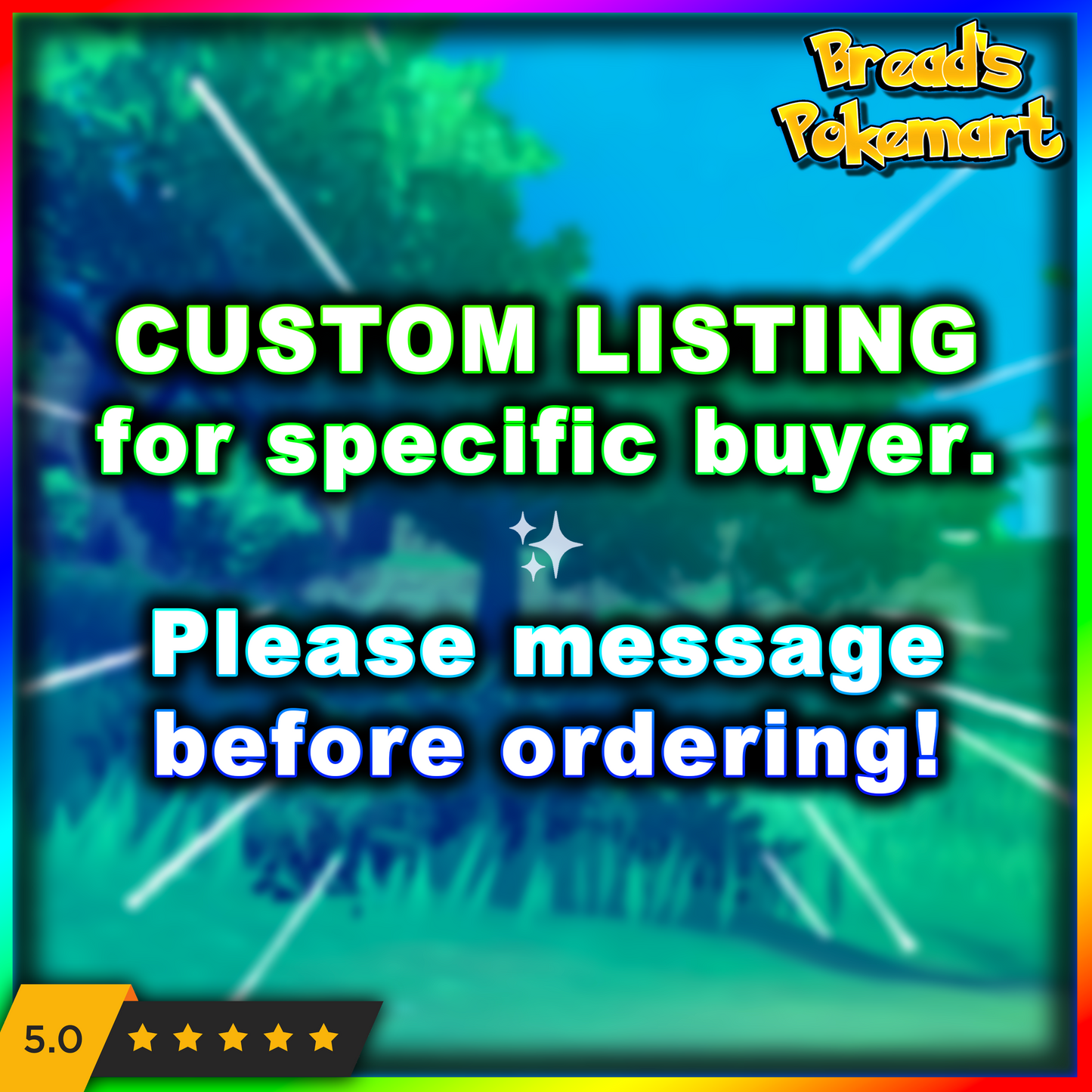 CUSTOM LISTING- PLEASE MESSAGE BEFORE ORDERING!