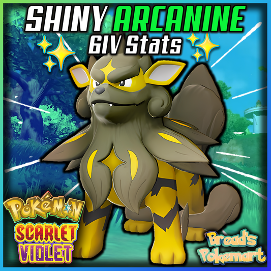 Shiny 6IV Hisuian Arcanine - Battle Ready + EVs - lv100