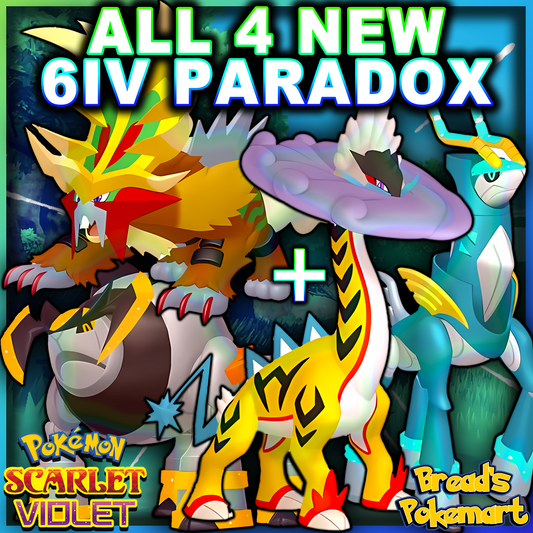 6IV Raging Bolt + Iron Crown + Gouging Fire + Iron Boulder - All 4 New Indigo Disk Paradox