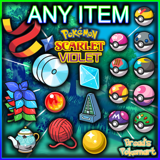 Any 1 Item - MasterBalls, Gold Bottle Caps, Fresh-Start Mochi, Ability Patch & Capsule, Nature Mints, Apriballs +More