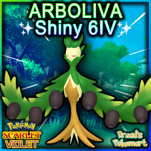 Shiny 6IV Arboliva - Battle Ready + EVs - lv100