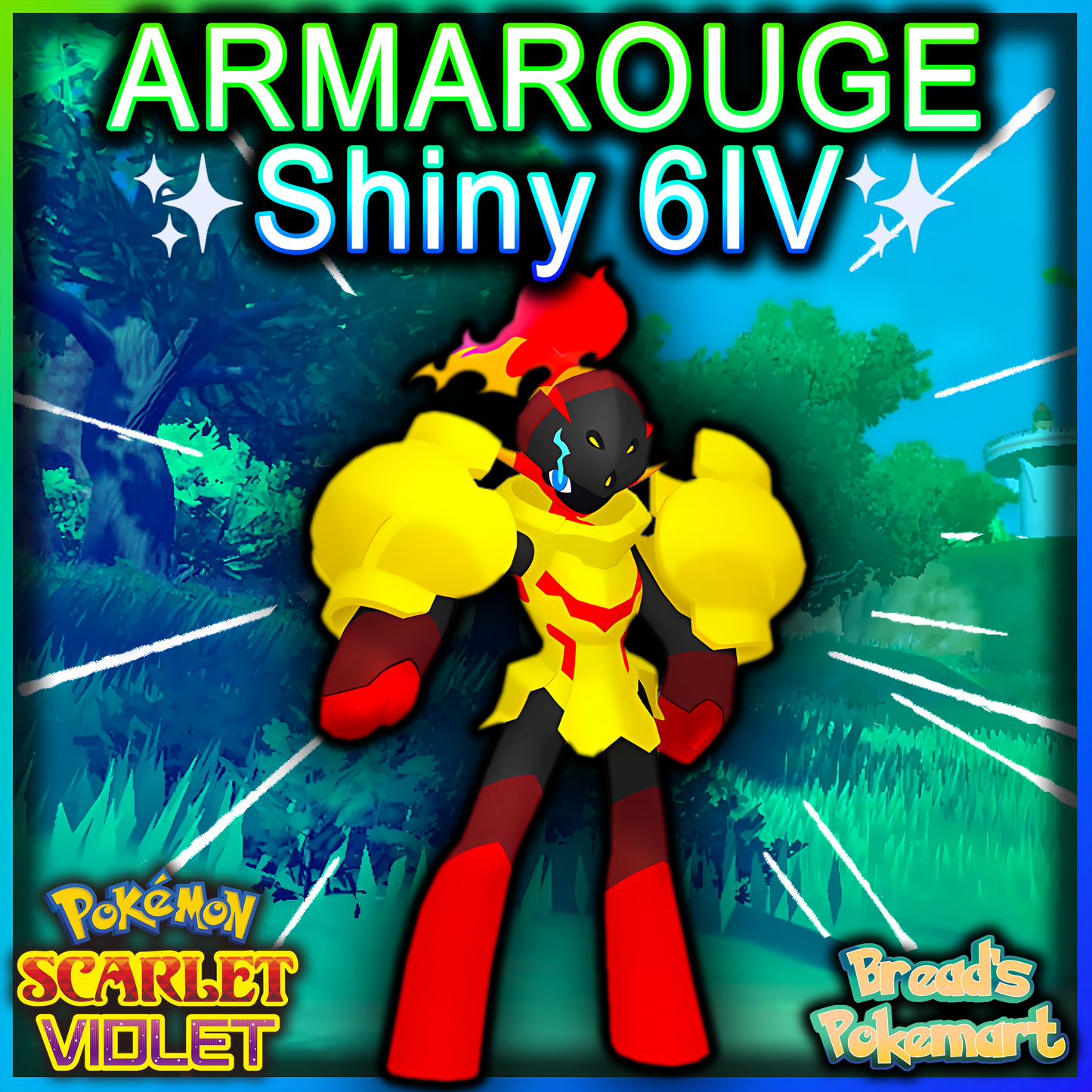 Shiny 6IV Armarouge - Battle Ready + EVs - lv100