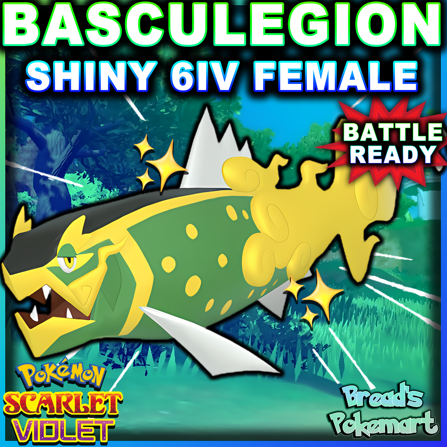 Shiny 6IV Basculegion (F) - Battle Ready + EVs - lv100