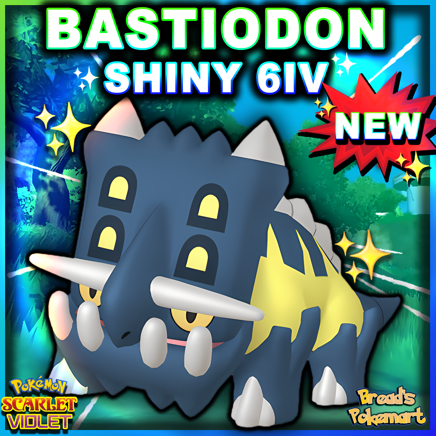 Shiny 6IV Bastiodon - Battle Ready + EVs - lv100