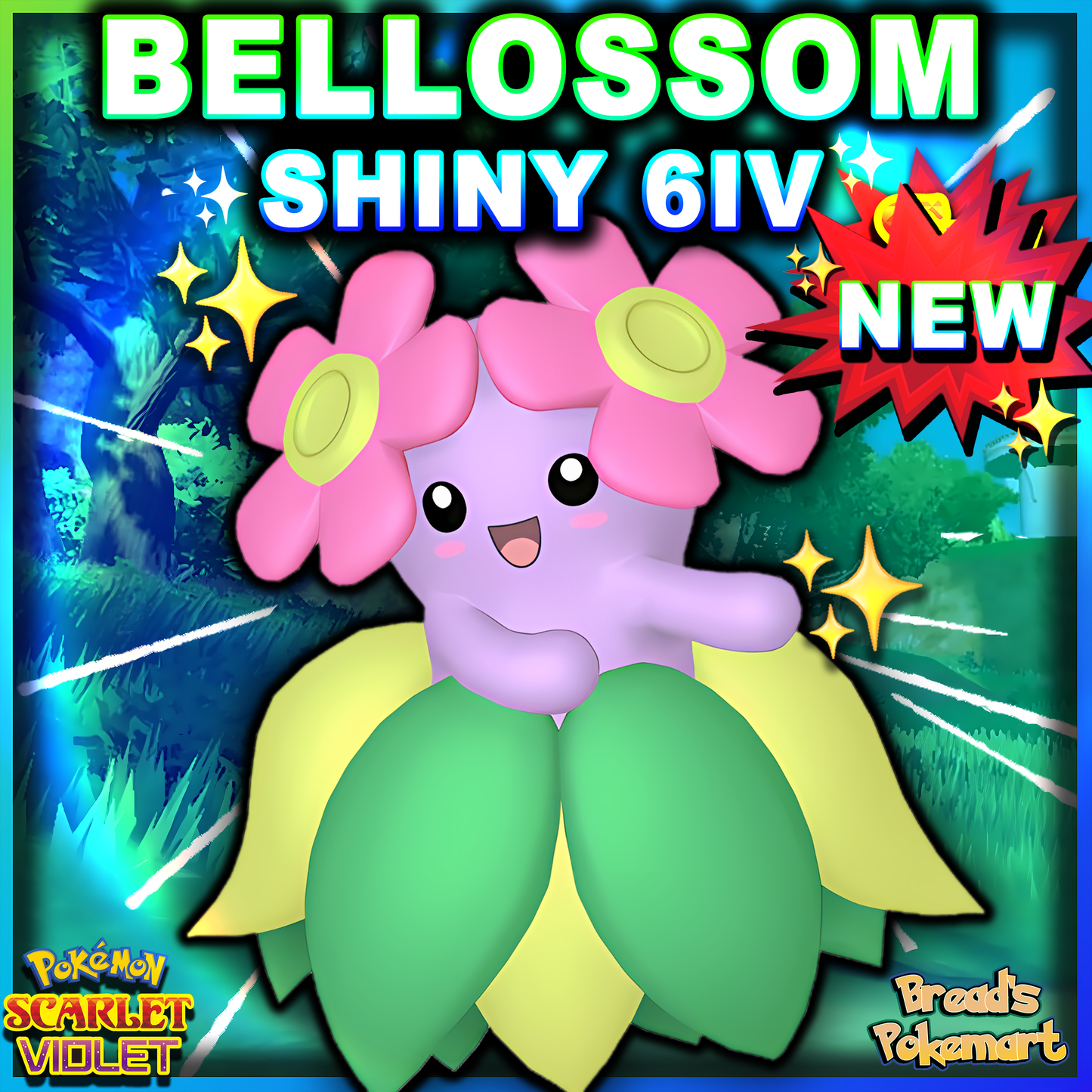 Shiny 6IV Bellossom - Battle Ready + EVs - lv100