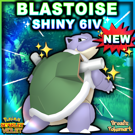 Shiny 6IV Blastoise - Battle Ready + EVs - lv100