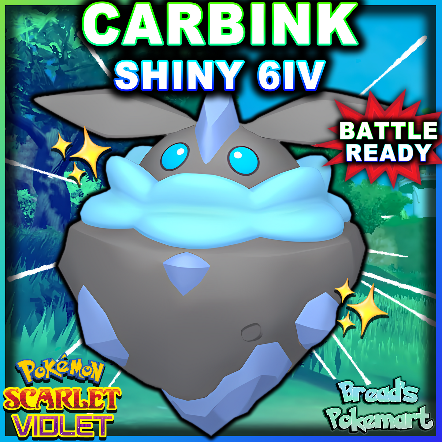 Shiny 6IV Carbink - Battle Ready + EVs - lv100