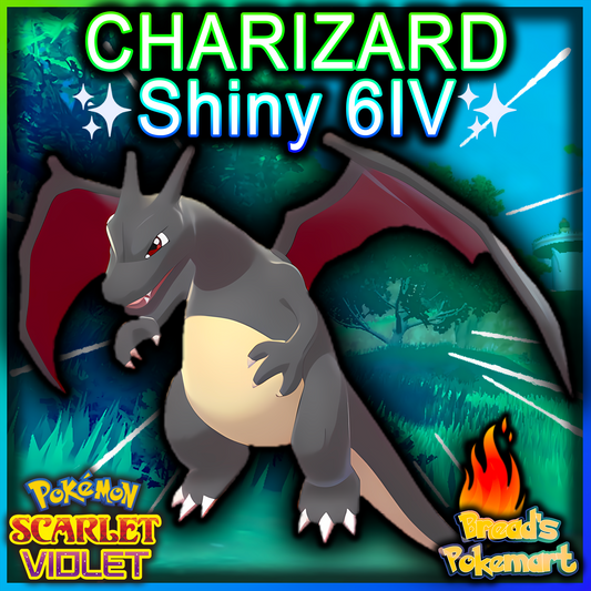 Shiny 6IV Charizard - lv100 Competitive Battle Ready + EVs