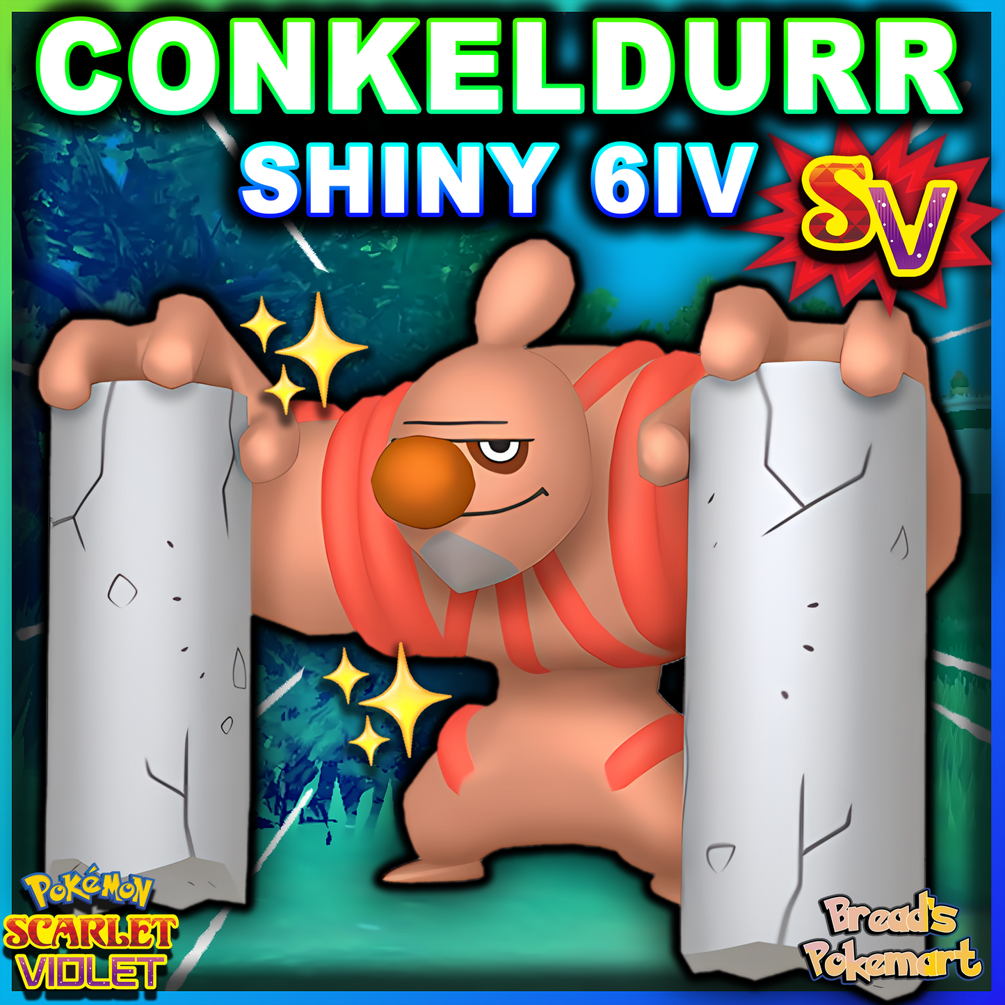 Shiny 6IV Conkeldurr - Battle Ready + EVs - lv100