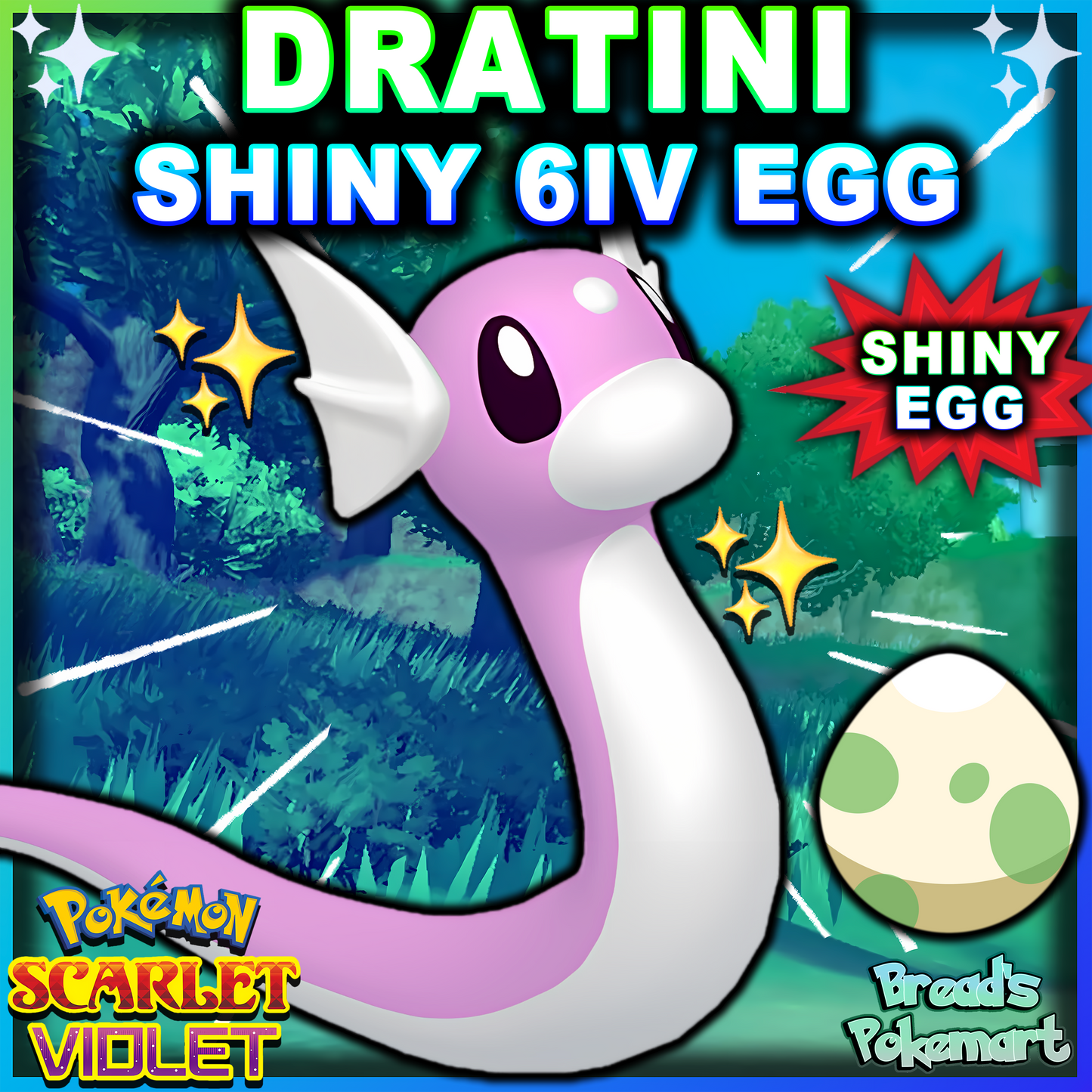 Shiny 6IV Dratini Egg - Hatch your own shiny!