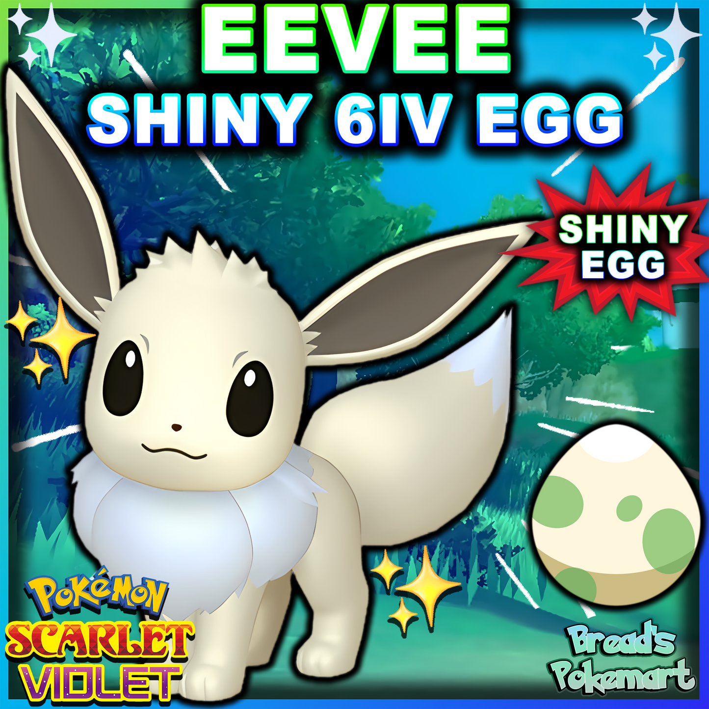 Shiny 6IV Eevee Egg - Hatch your own shiny!