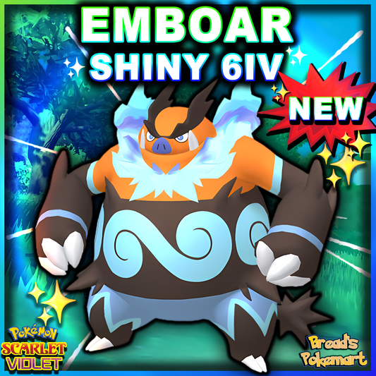 Shiny 6IV Emboar - Battle Ready + EVs - lv100