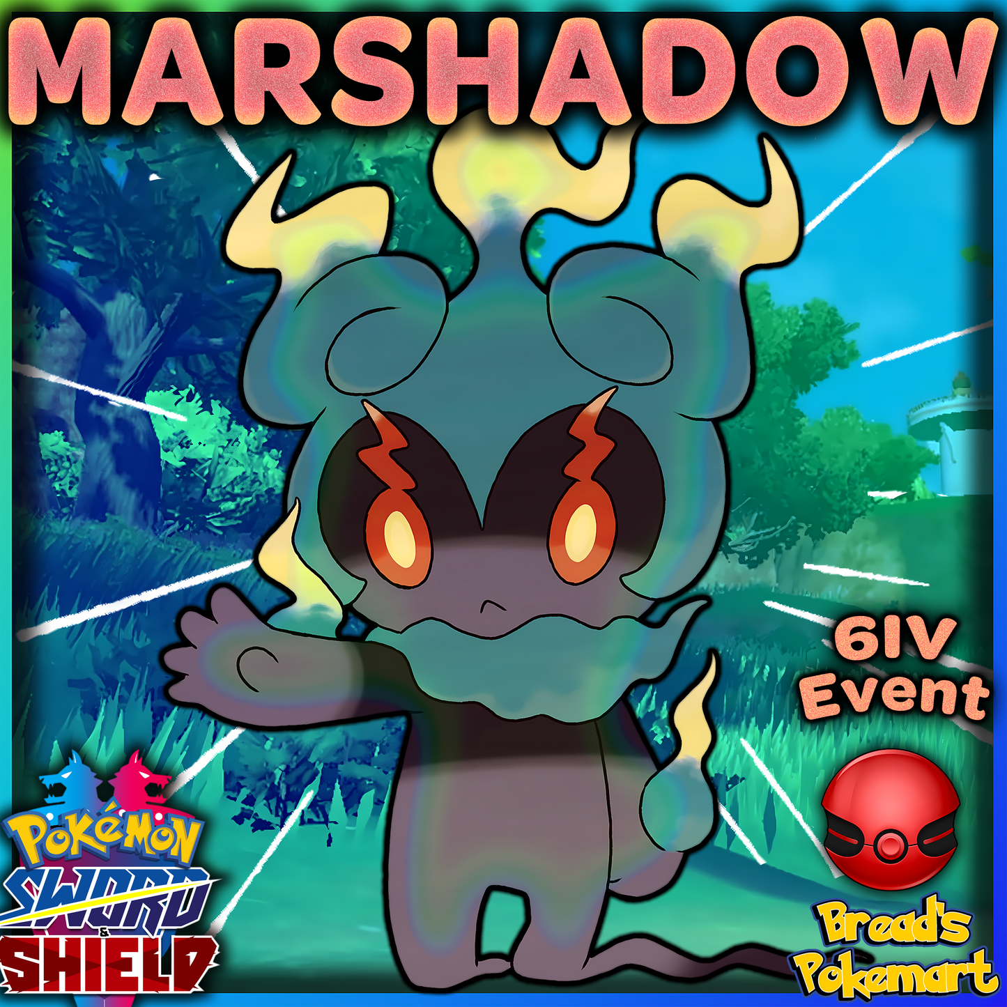 6IV Marshadow - Competitive Battle Ready - lv100 Event Mythical