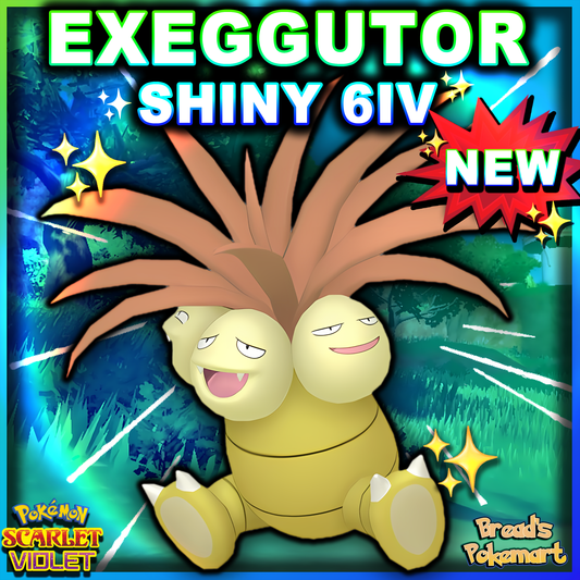 Shiny 6IV Exeggutor - Battle Ready + EVs - lv100