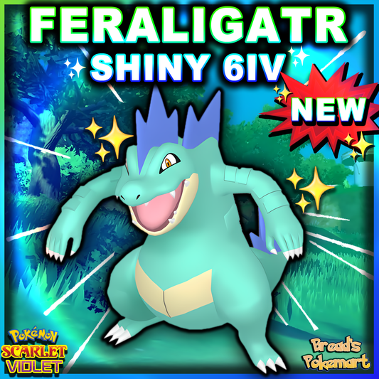 Shiny 6IV Feraligatr - Battle Ready + EVs - lv100