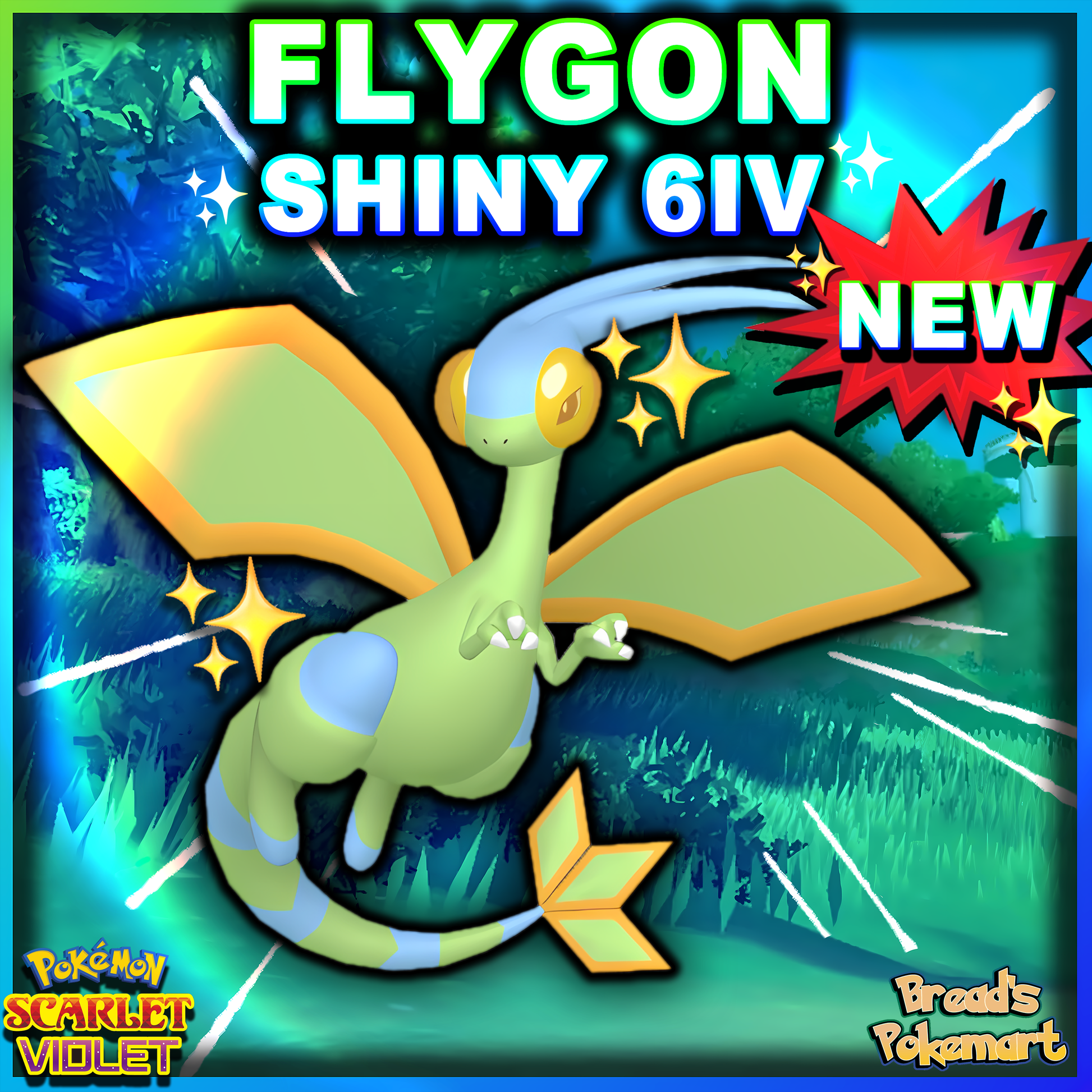 Shiny 6IV Flygon - Battle Ready + EVs