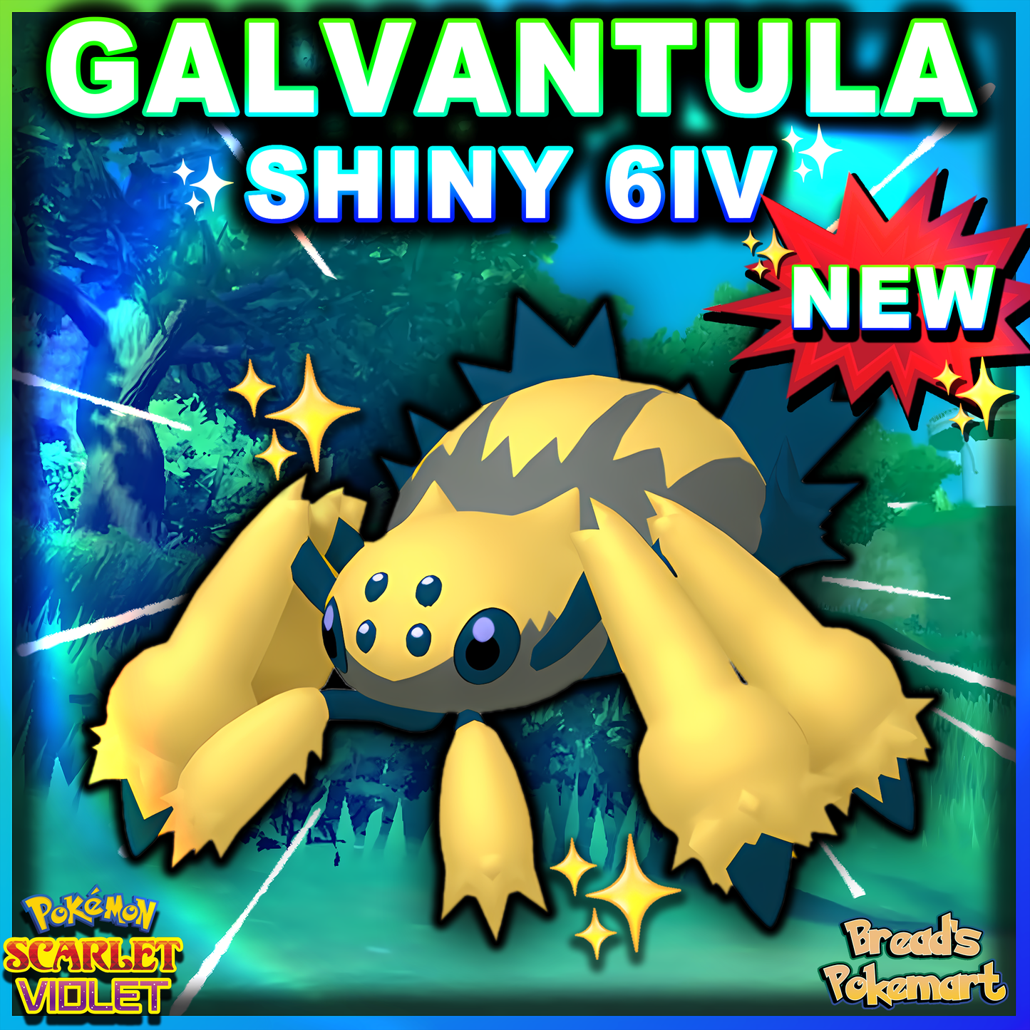 Shiny 6IV Galvantula - Battle Ready + EVs - lv100