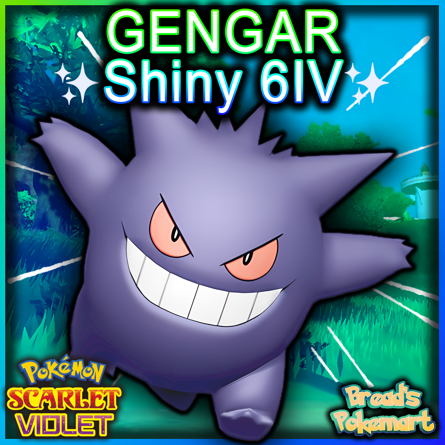 Shiny 6IV Gengar - Battle Ready + EVs - lv100