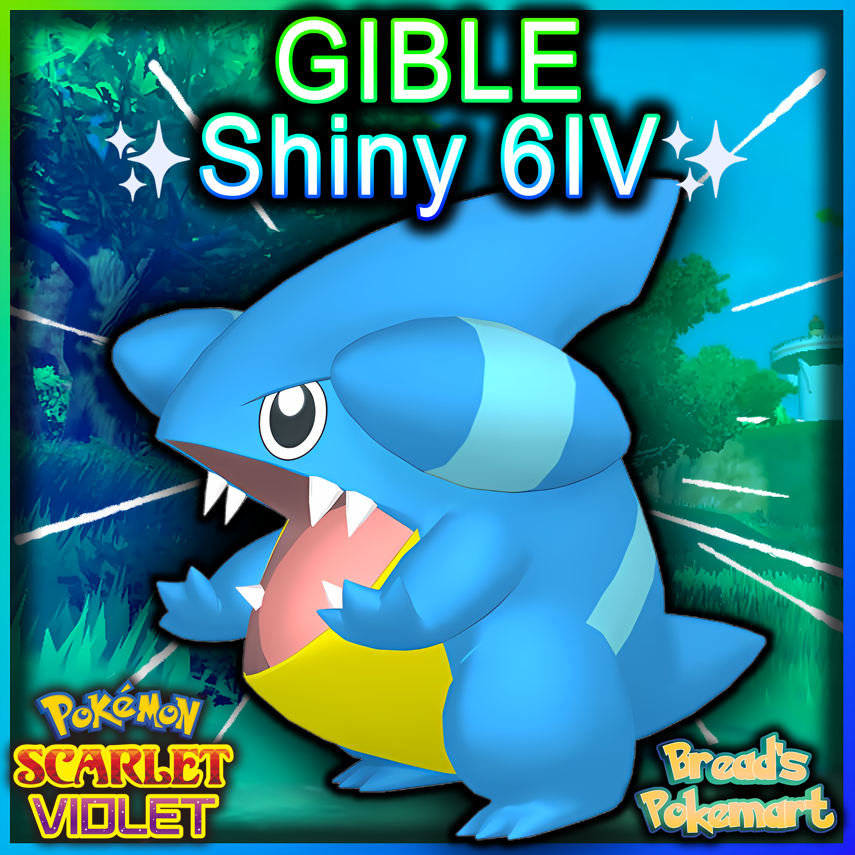 Shiny 6IV Gible Egg - Hatch your own shiny! – Bread's Pokemart