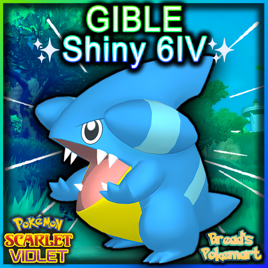 Shiny 6IV Gible Egg - Hatch your own shiny!