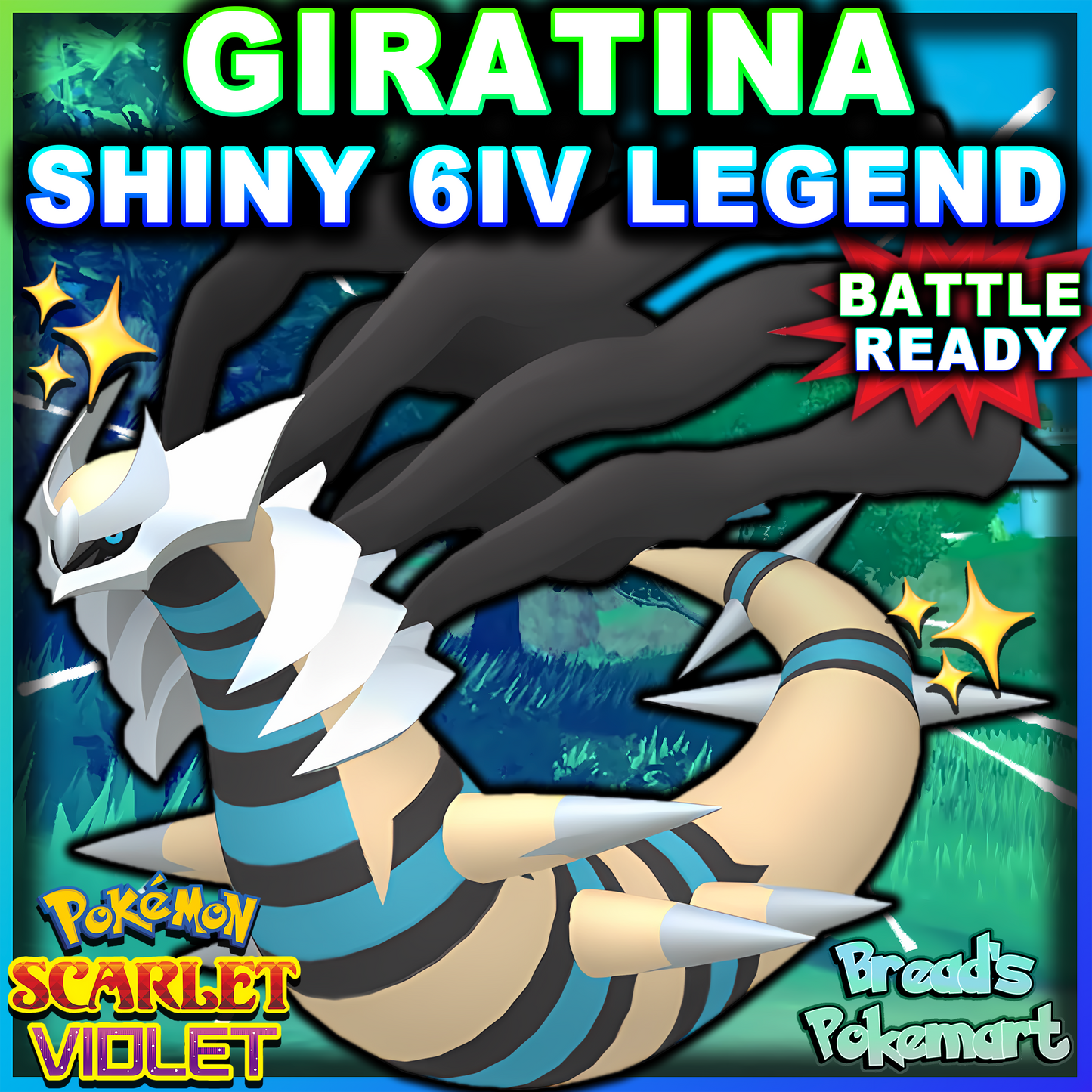 Shiny 6IV Giratina - lv100 Sinnoh Legendary + EVs