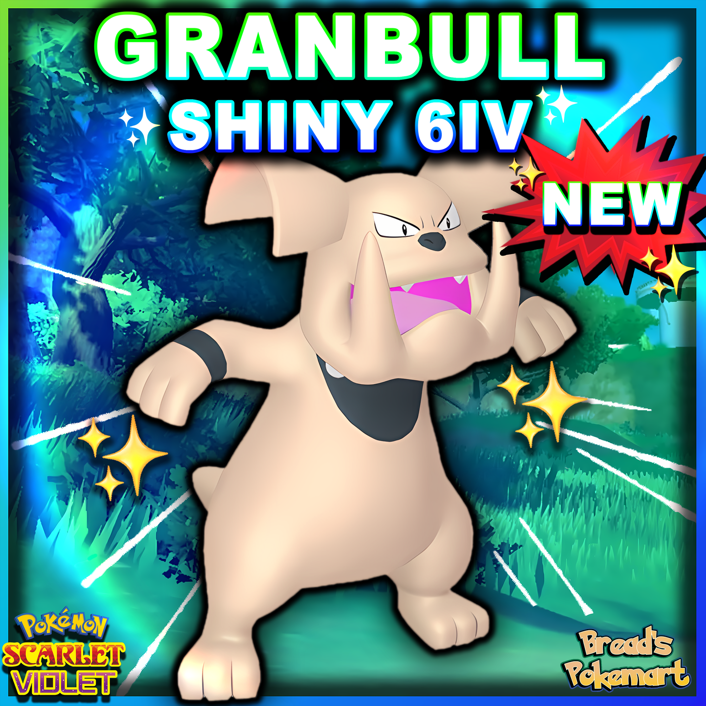 Shiny 6IV Granbull - Battle Ready + EVs - lv100