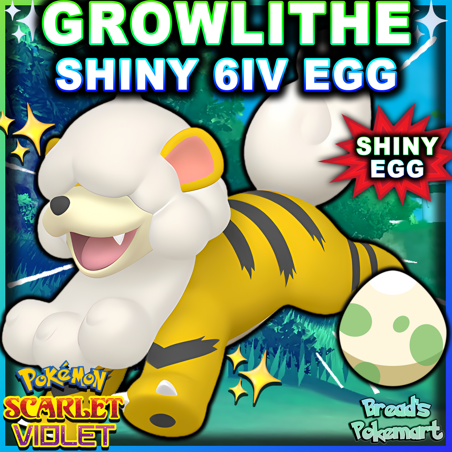 Shiny 6IV Hisuian Growlithe Egg - Hatch your own shiny!