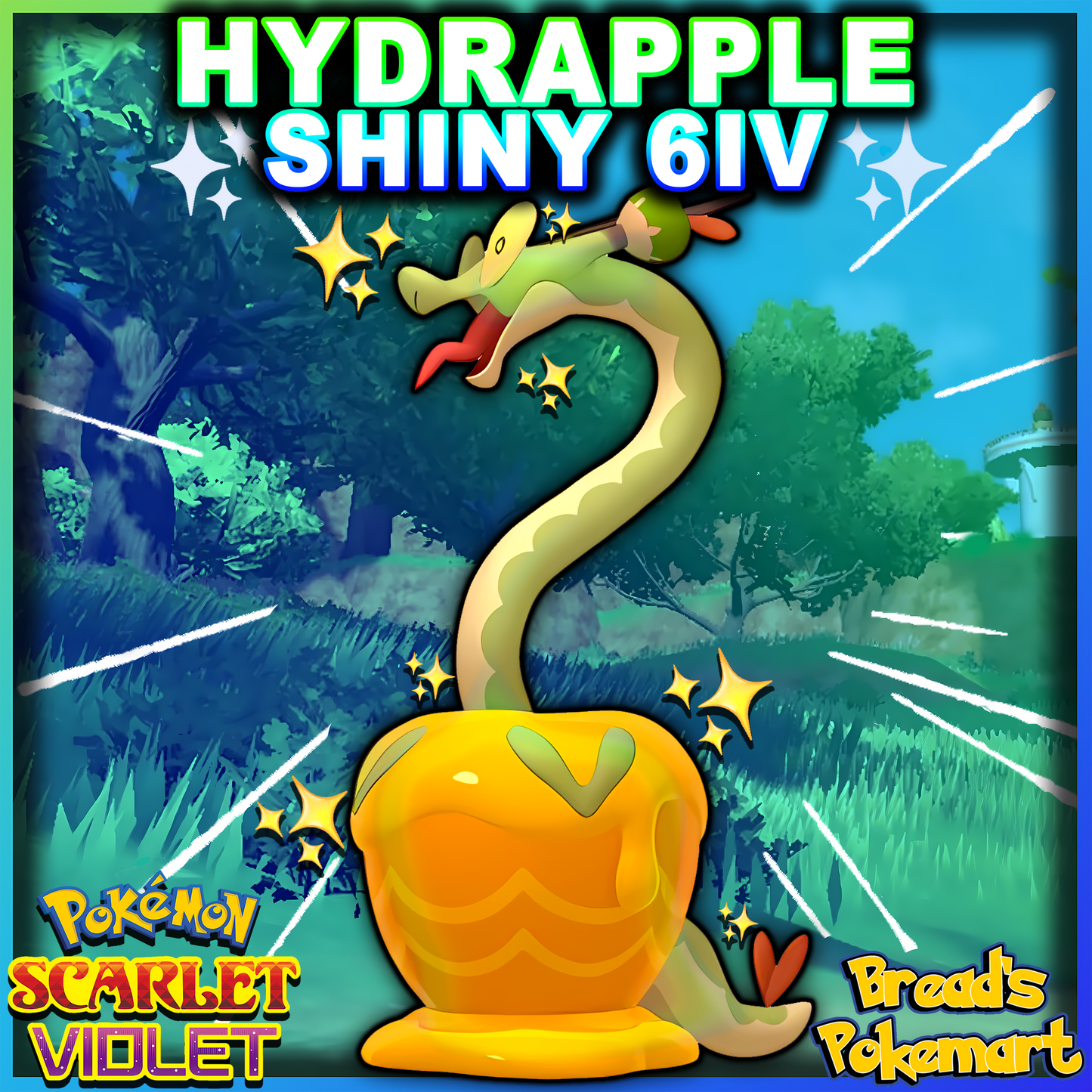 SHINY 6IV HYDRAPPLE - lv100 Competitive Battle Ready + EVs