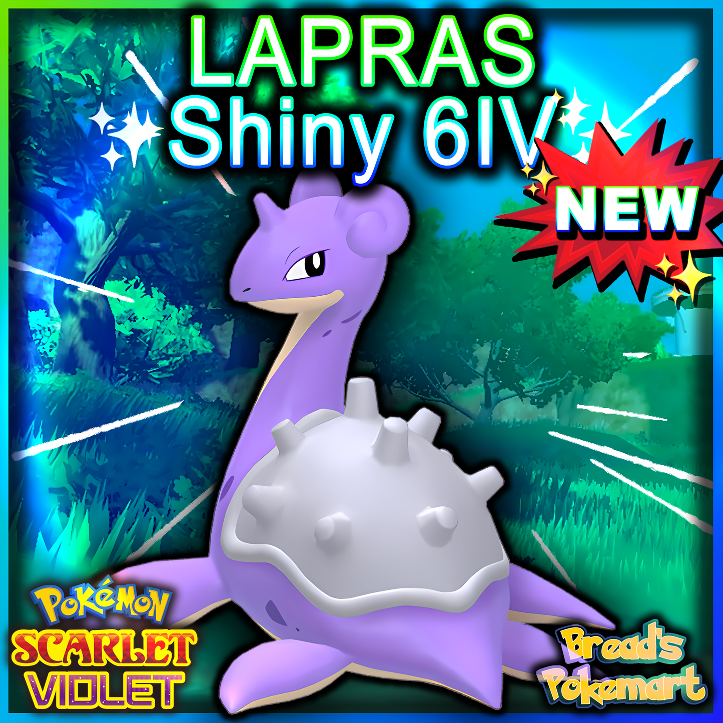 Shiny 6IV Lapras - Battle Ready + EVs - lv100