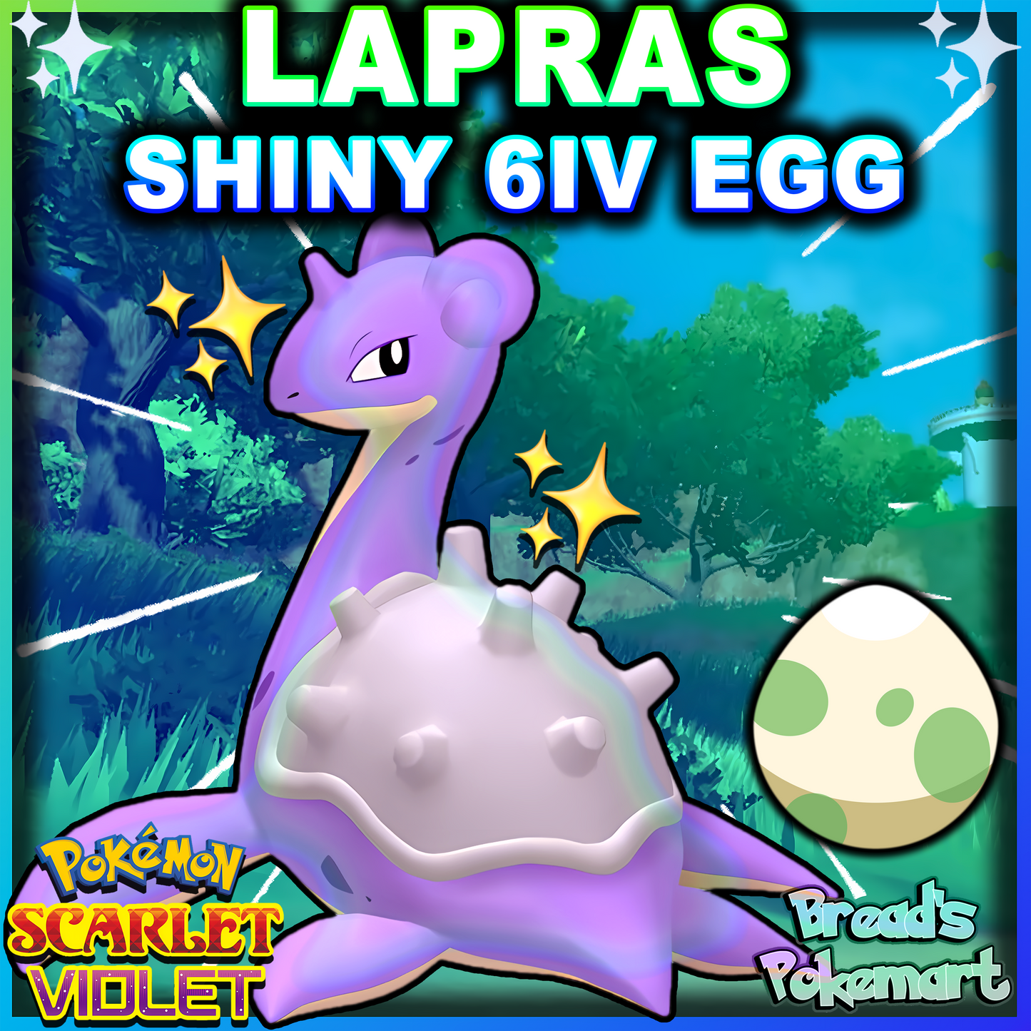 Shiny 6IV Lapras Egg - Hatch your own shiny!