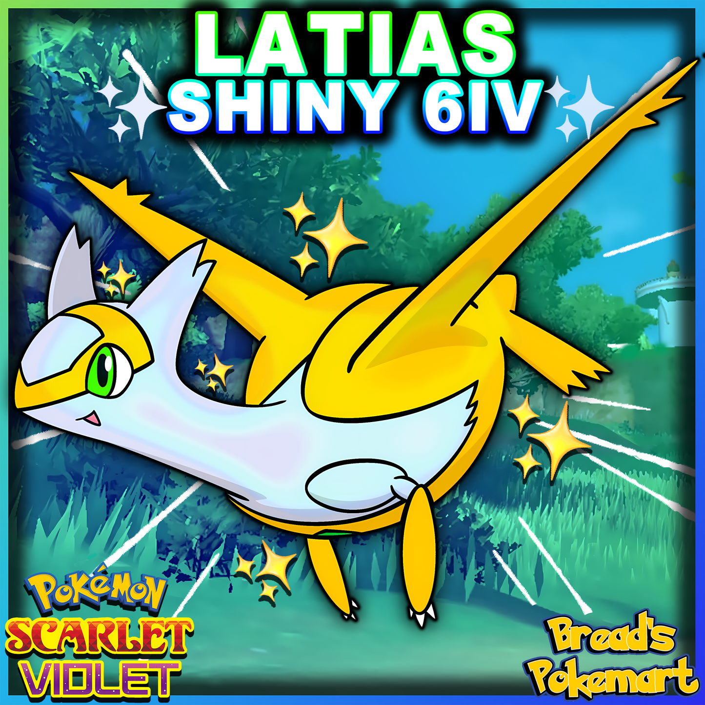 Shiny 6IV Latias - lv100 Legendary - Battle Ready + EVs