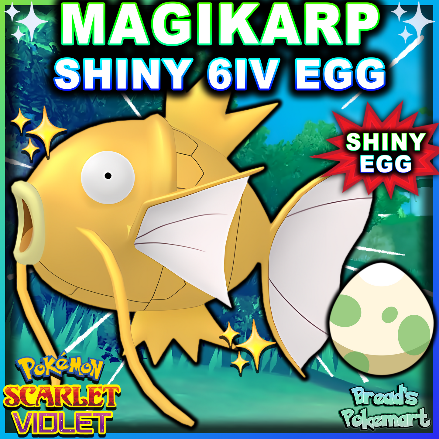 Shiny 6IV Magikarp Egg - Hatch your own shiny!