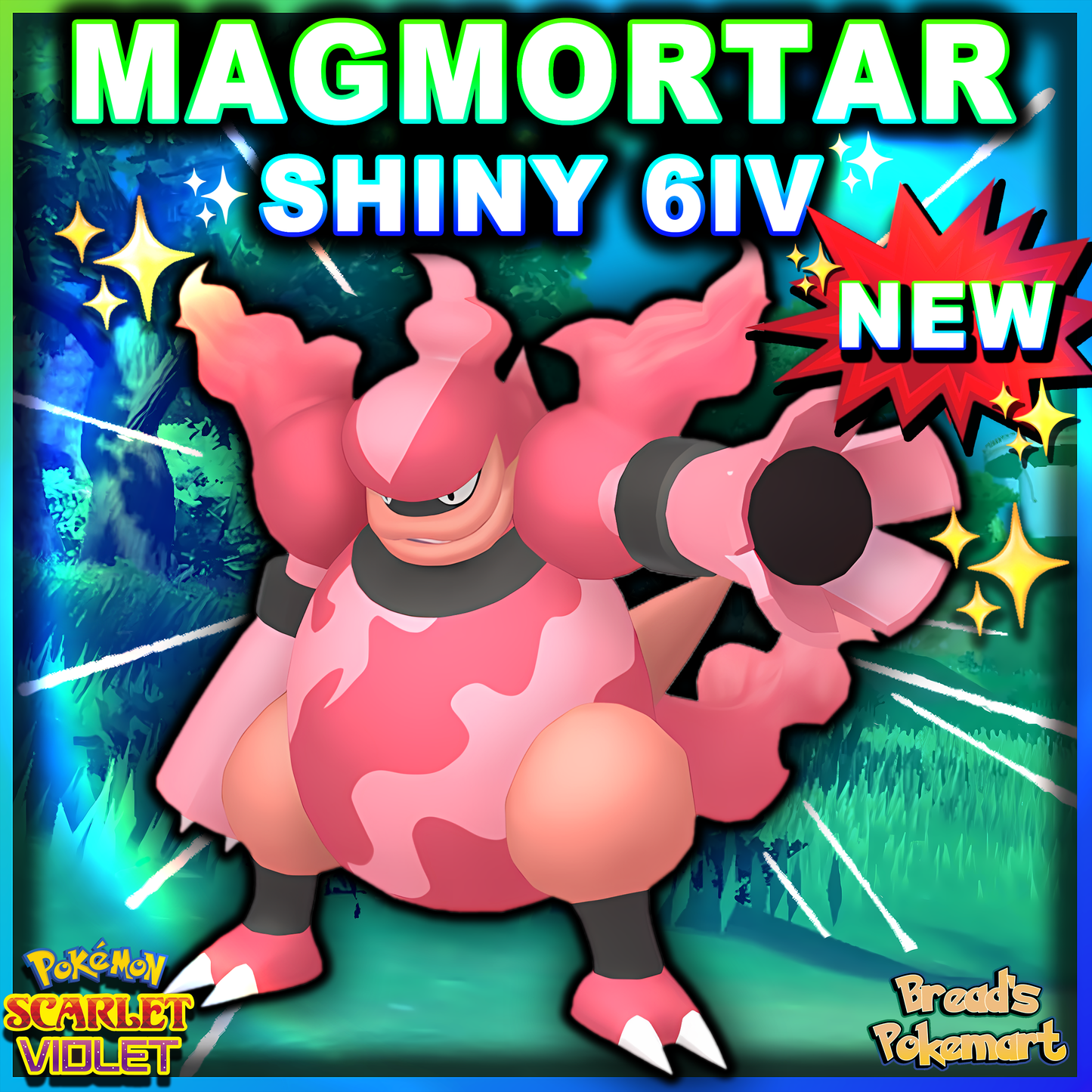 Shiny 6IV Magmortar - Battle Ready + EVs - lv100