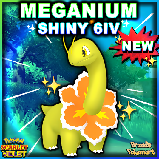 Shiny 6IV Meganium - Battle Ready + EVs - lv100