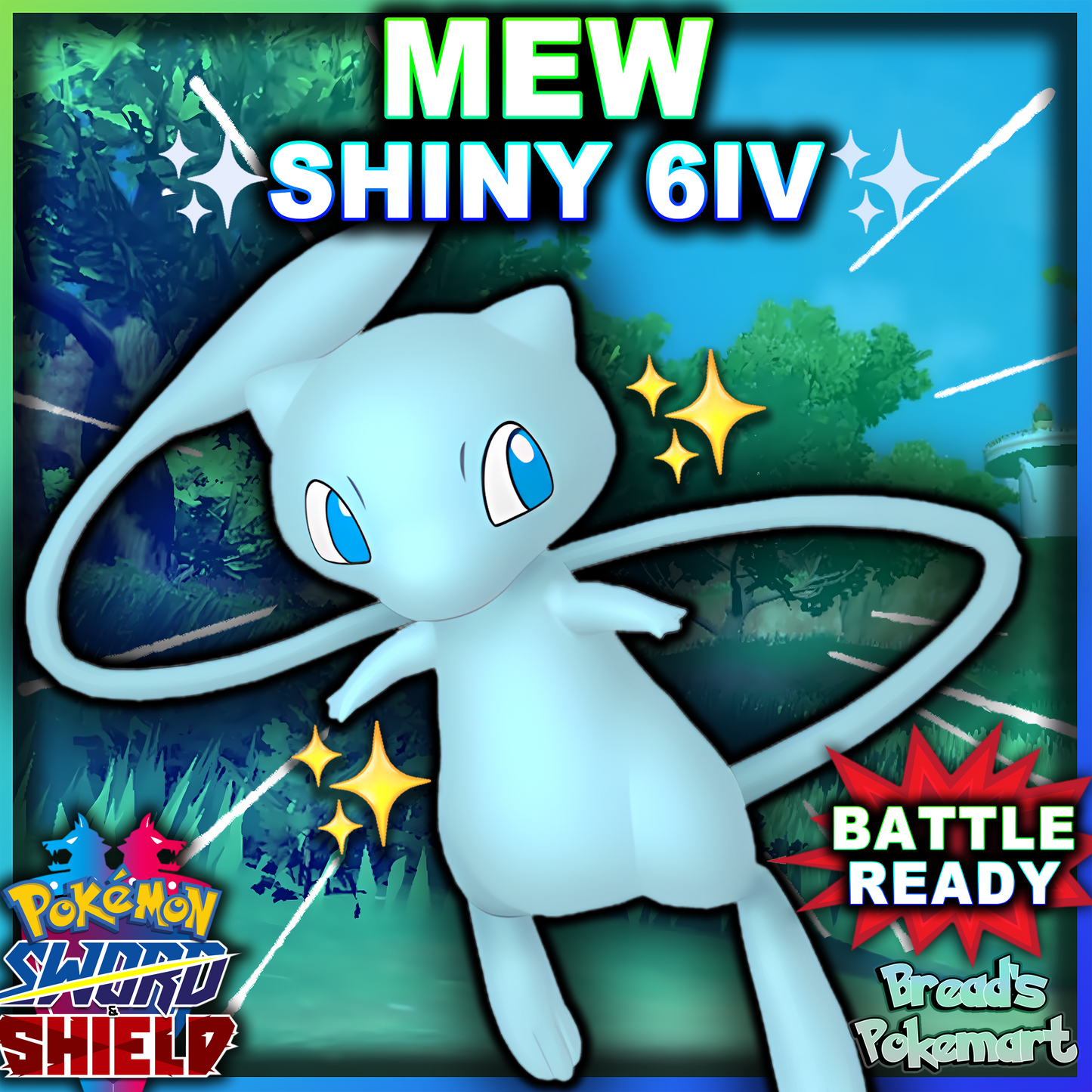 Shiny 6IV Mew - Competitive Battle Ready - lv100 Mythical