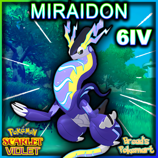 6IV Miraidon - lv100 Legendary - Battle Ready + EVs