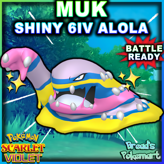 Shiny 6IV Alolan Muk - Battle Ready + EVs - lv100