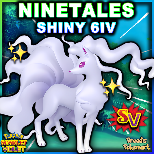 Shiny 6IV Alolan Ninetales - Battle Ready + EVs - lv100