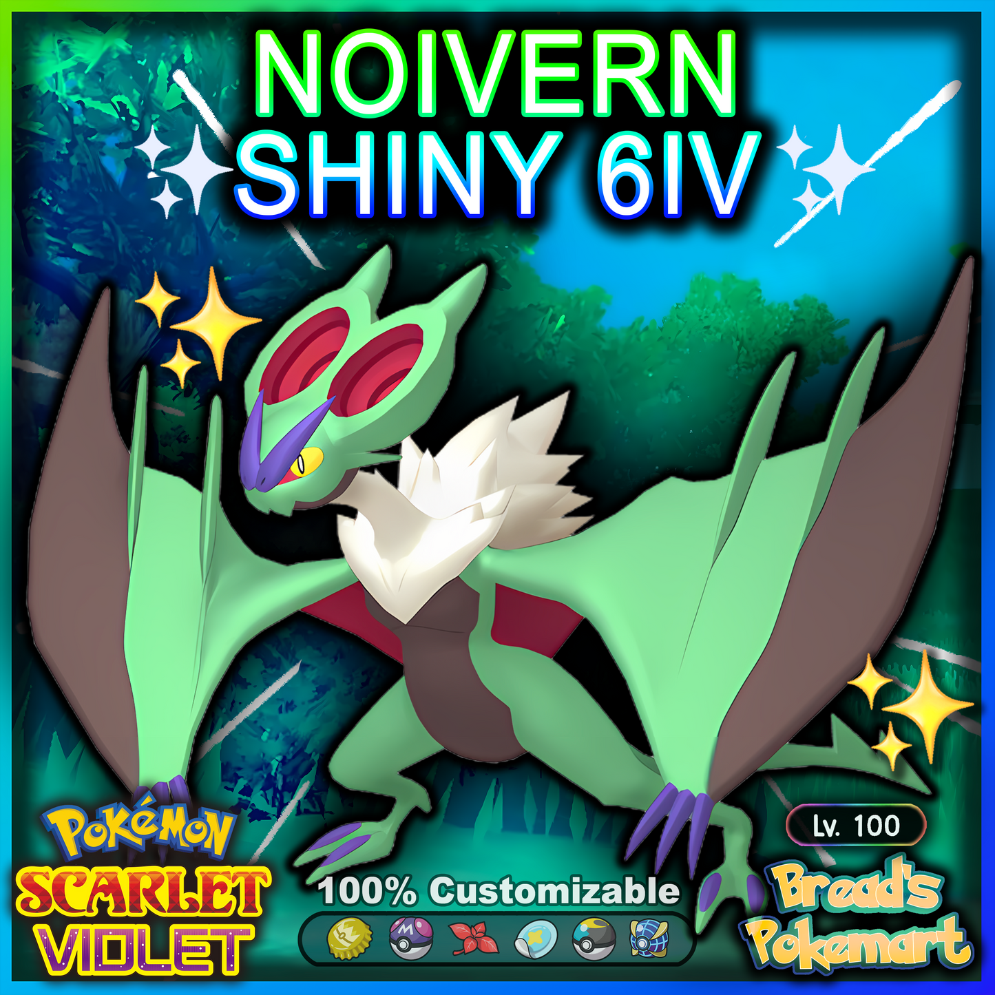 Shiny 6IV Noivern - Battle Ready + EVs - lv100