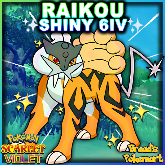 Shiny 6IV Raikou - lv100 Legendary - Battle Ready + EVs