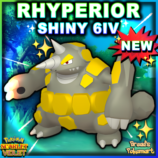 Shiny 6IV Rhyperior - lv100 Competitive Battle Ready + EVs