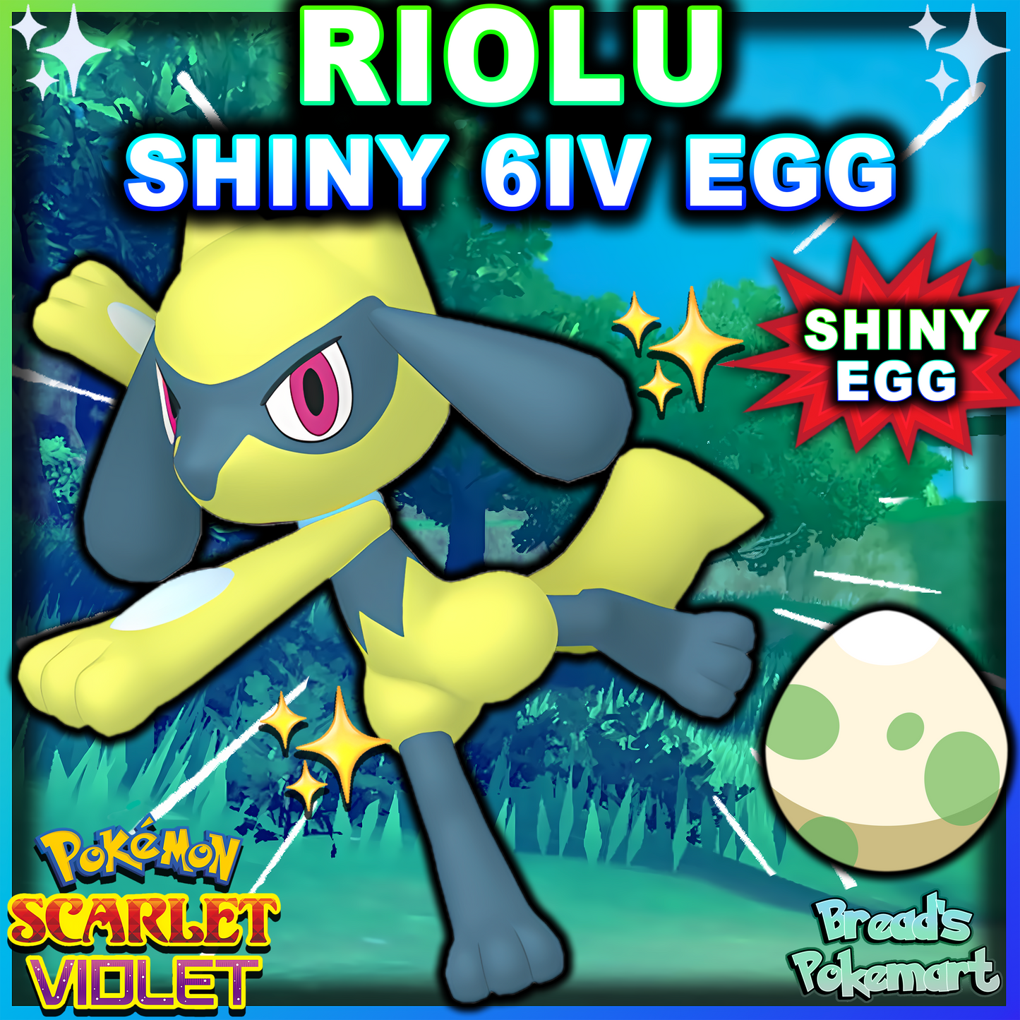 Shiny 6IV Riolu Egg - Hatch your own shiny!