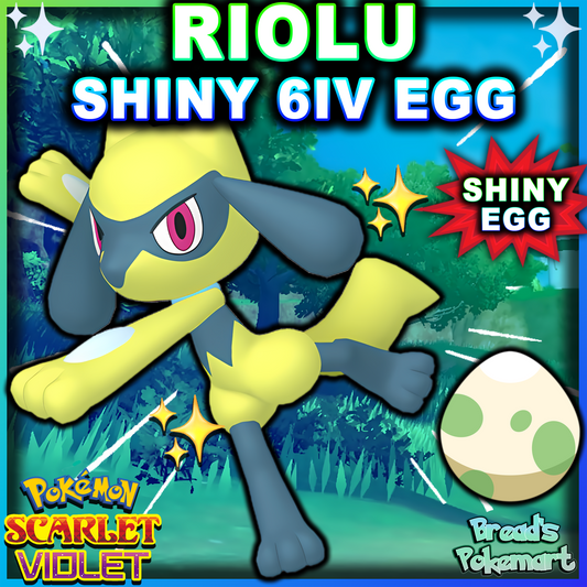 Shiny 6IV Riolu Egg - Hatch your own shiny!