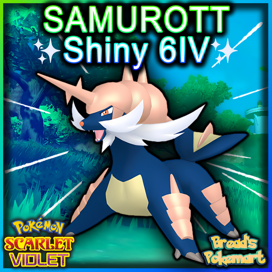 Shiny 6IV Samurott - Battle Ready + EVs - lv100