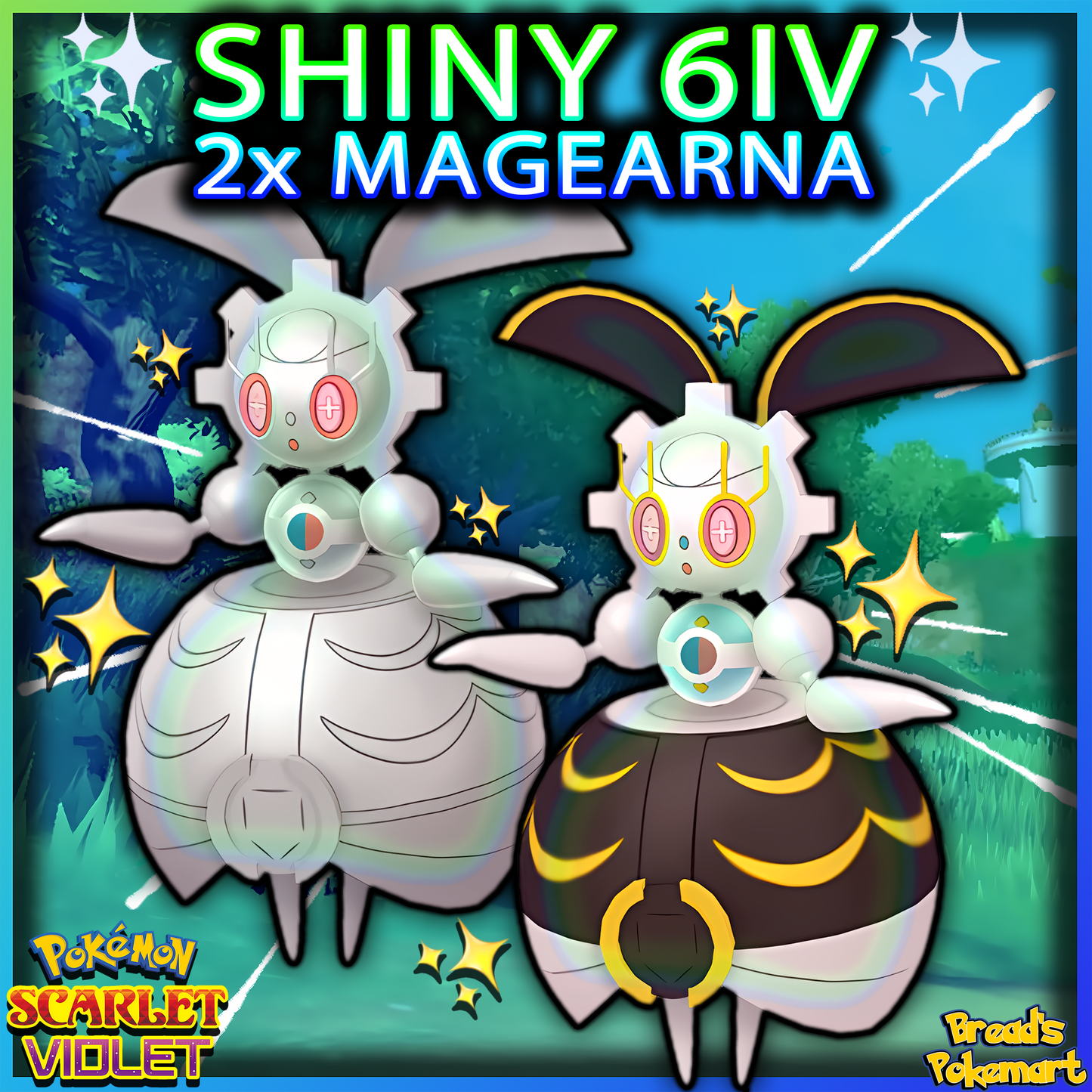 Shiny 6IV Magearna Both Forms - lv100 Mythicals Pack - Battle Ready + EVs Trade/Home Login