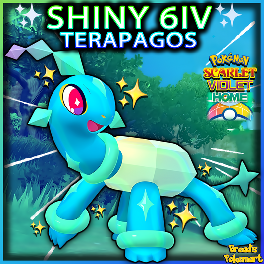 Shiny 6IV Terapagos - Unlocked Shiny Legendary - lv100 + EVs - Home