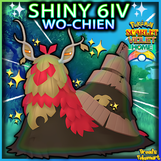 Shiny 6IV Wo-Chien - Unlocked Shiny Legendary - lv100 + EVs - Home